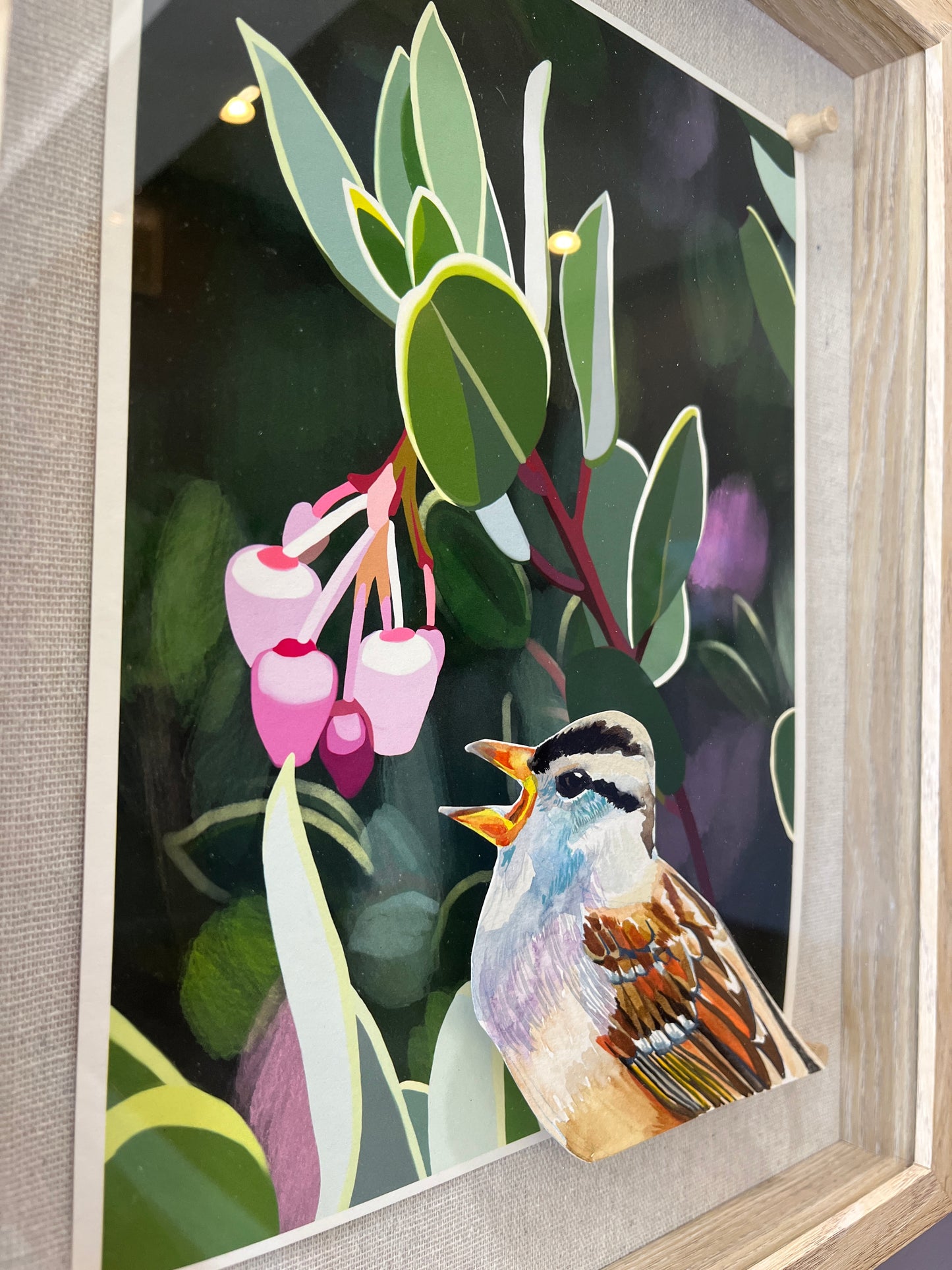 White-crowned Sparrow & Manzanita - Original Art