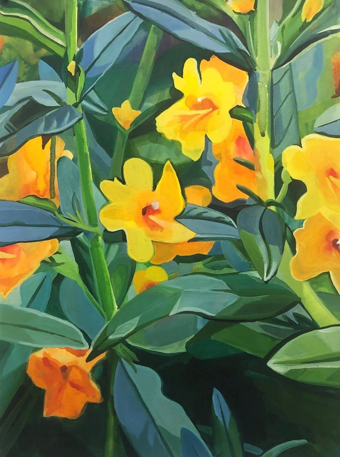 Diplacus aurantiacus - Original Art